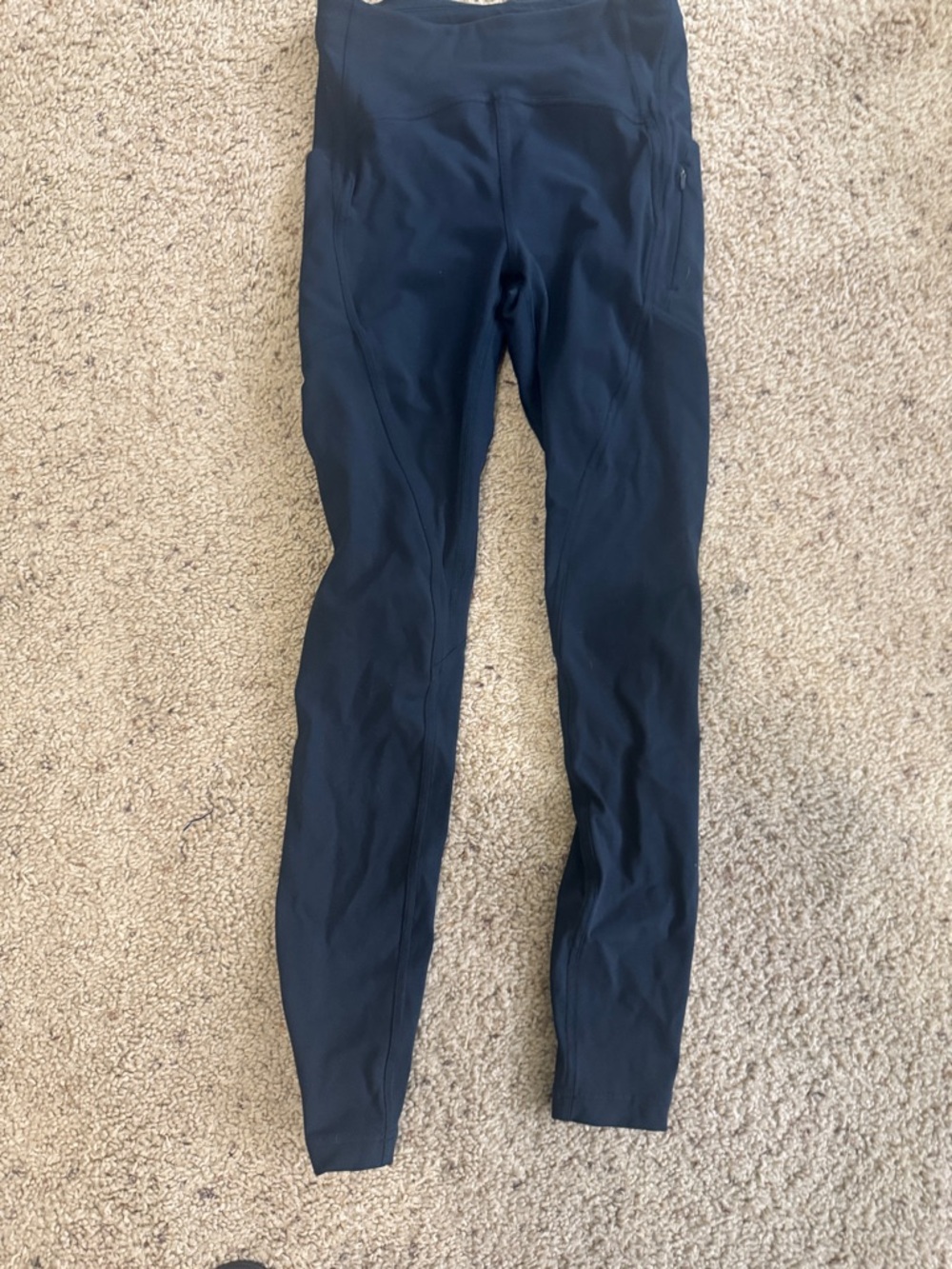 lululemon athletica navy leggings with side pockets